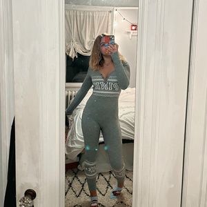 PINK Victoria's Secret Intimates & Sleepwear Gray Onesie
